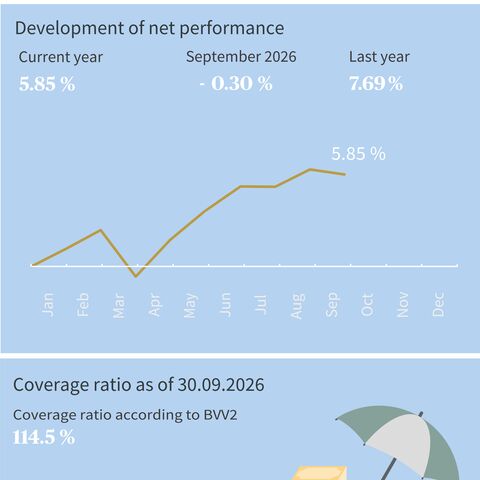 Diagram shows the net performance development 