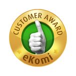 eKomi Customer award for car insurance.