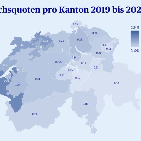 Einbruchsquoten pro Kanton 2019 bis 2025