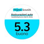Badge Finance Scout sull’assicurazione auto con una valutazione di 5,3.