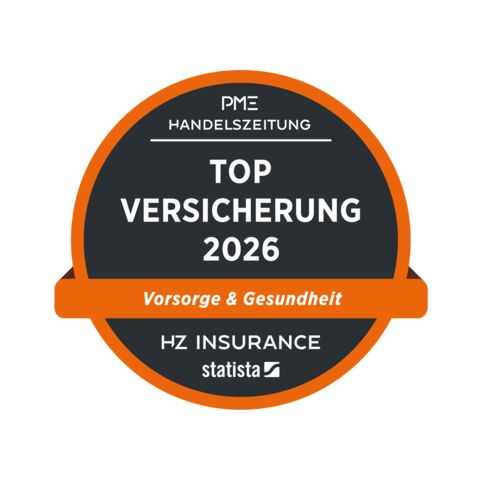 Top Versicherung 2026 im Bereich Vorsorge & Gesundheit in der Handelszeitung / Statista