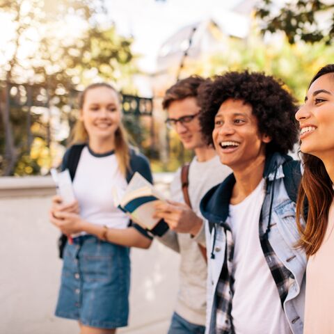 Portrait of a group of young people.