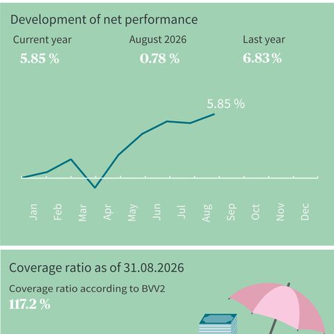 Diagram shows the net performance development 
