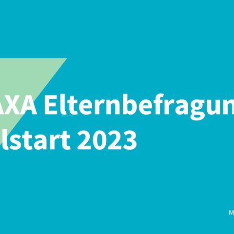 Titelbild der AXA Elternbefragung Schulstart 2023
