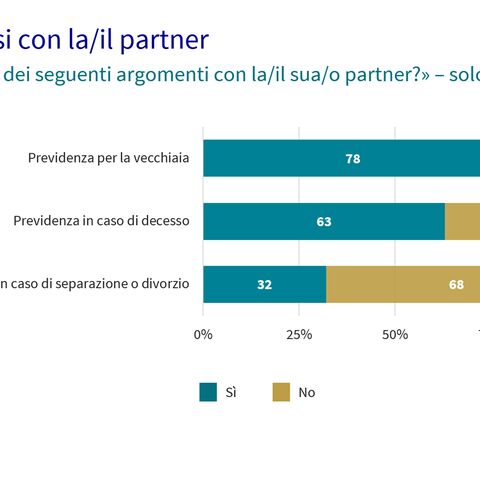 Diagramma a barre degli argomenti discussi con il partner