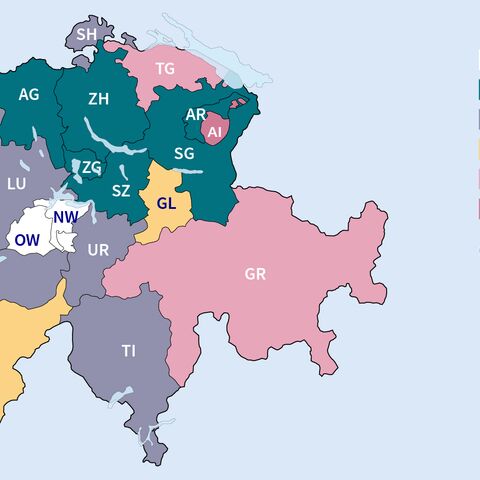 Karte der Schweiz zeigt Tier-/Wildschadenfrequenz 2020 in Promille, farblich von <2 bis ≥6 variierend, mit VD, FR und GR am stärksten betroffen.
