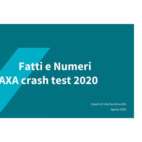 Immagine di copertina Cifre e fatti del crash test AXA 2020.
