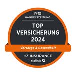 Top Versicherung 2025 im Bereich Vorsorge & Gesundheit in der Handelszeitung / Statista