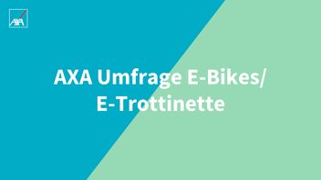 AXA Umfrage E-Bikes/E-Trottinette
