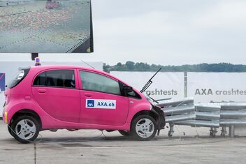 3rd crash: collision with a shock absorber on the motorway